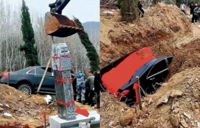 「遼8888」賓士S450陪葬遭官方盯上　車輛已挖出！違反殯...