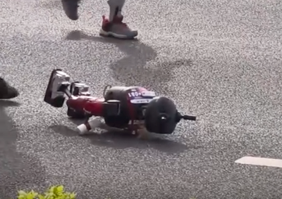 影／機器人也愛看熱鬧？　小鼻嘎「仆街」 路過選手吃瓜看戲​